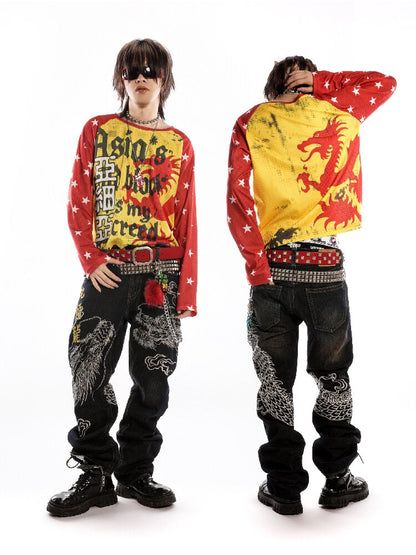 American Flag Skull Long Sleeve【s0000019127】