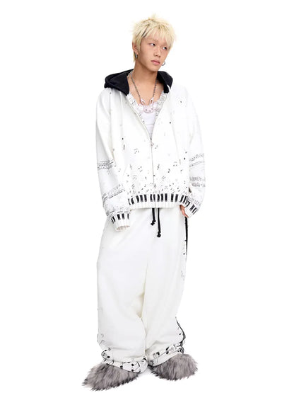 Headphones Embroidered Hoodie Jacket【s0000014098】