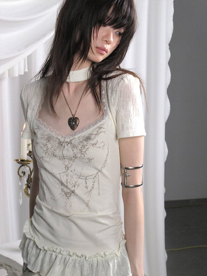 Sphenoid Witch Texture Lace Ruffled【s0000017037】