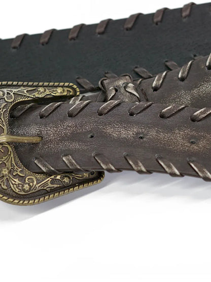 Vintage-Style Carved Buckle Belt【s0000013965】