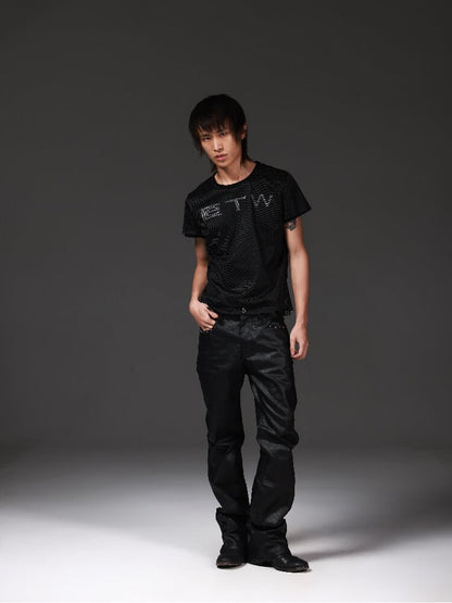 Dark Cross Stitch Slimming Jeans【s0000018297】