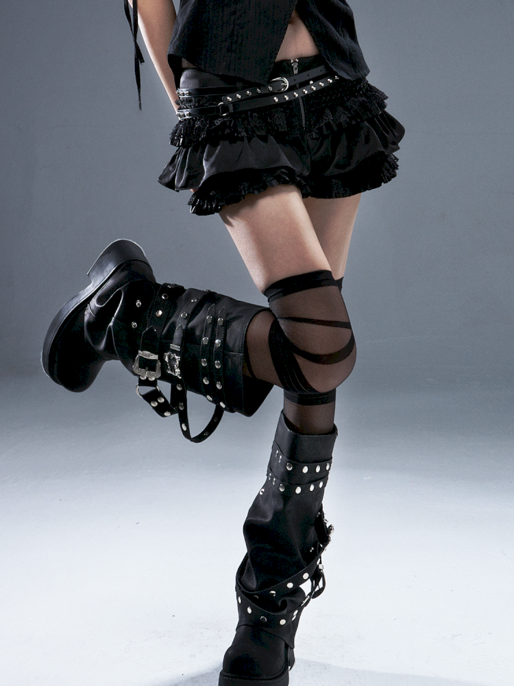 Punk light A-line puffed skirt pants【s0000012940】