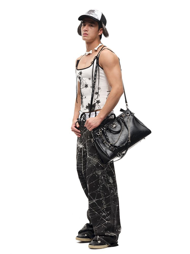 Black Cat Print Camisole【s0000012585】