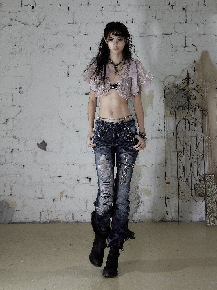 Hot Drill Heavy Wash Denim Pants【s0000016977】
