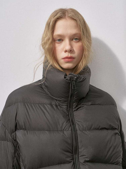 White Duck Down Ribbed Down Jacket【s0000015211】