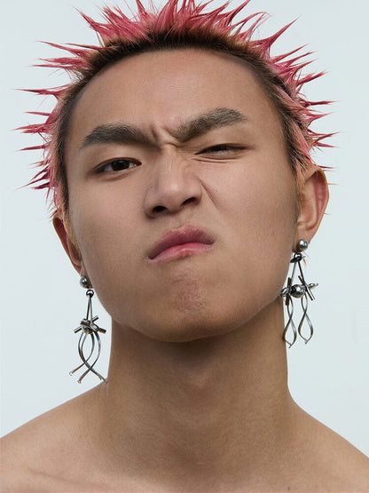 Punk Futuristic Hazard Earrings【s0000018884】