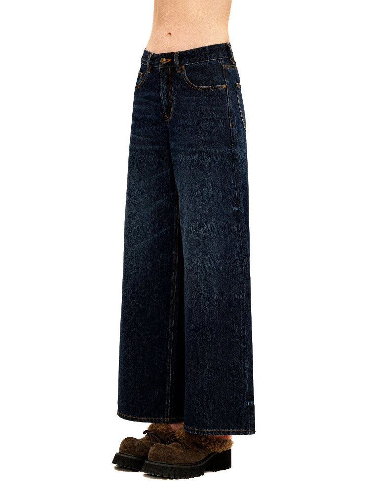 Contrast Linear Straight Jeans【s0000016422】