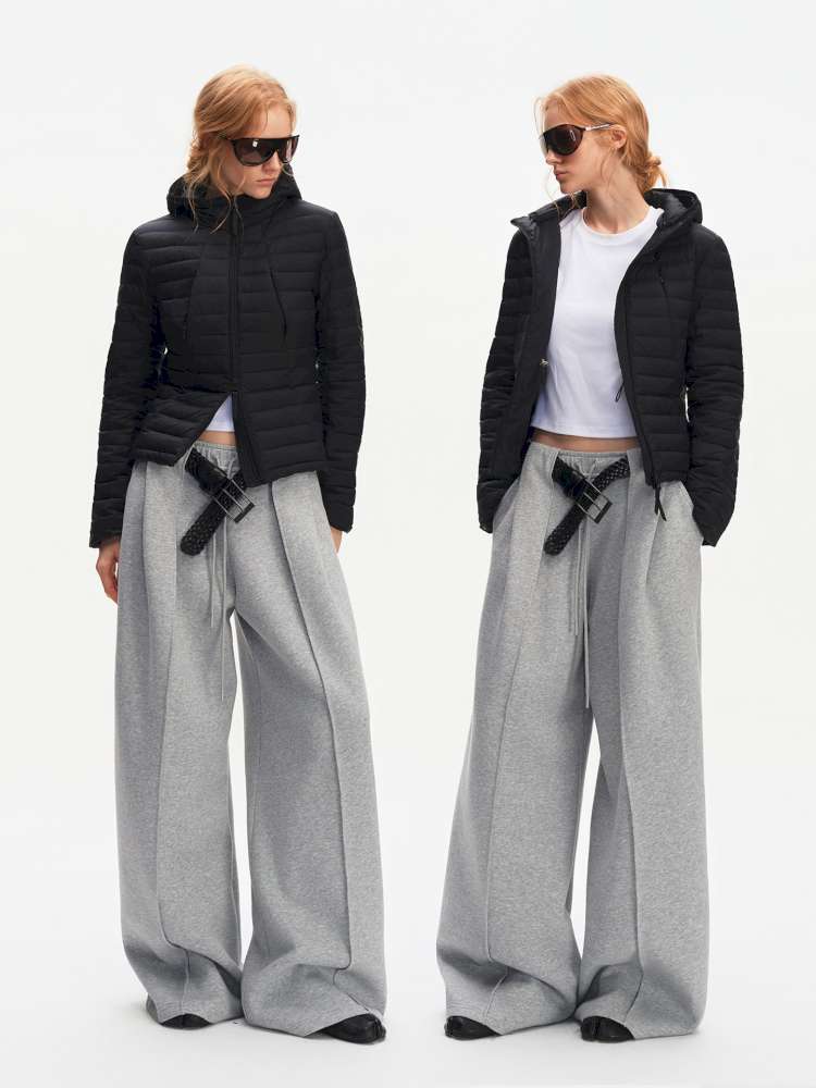 Pork Rib Hooded 90 Down Slim Jacket【s0000014879】