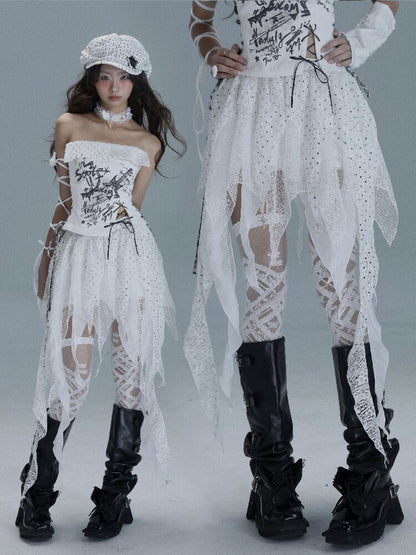 Irregular Splicing Broken Skirt【s0000016716】