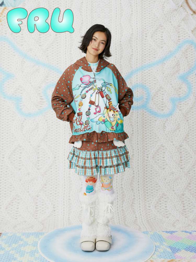 Brown Corduroy Wings Fall Winter Skirt【s0000014848】