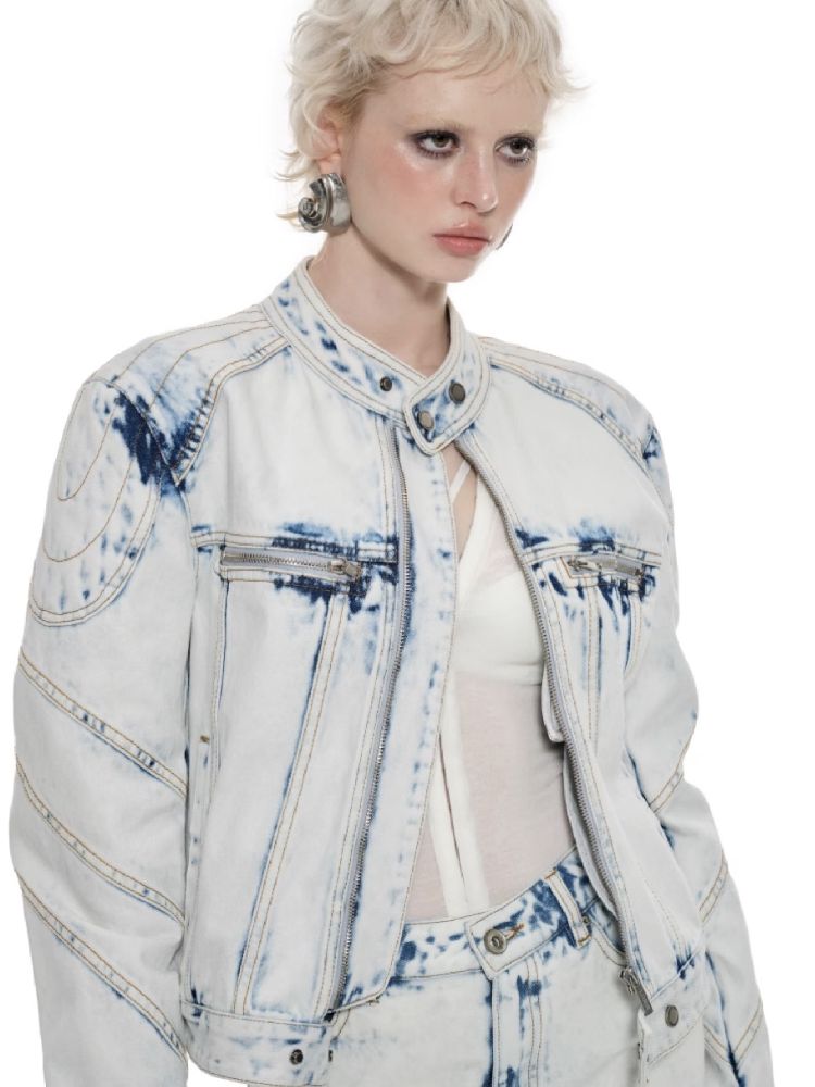 Loose Denim Biker Jacket【s0000010203】