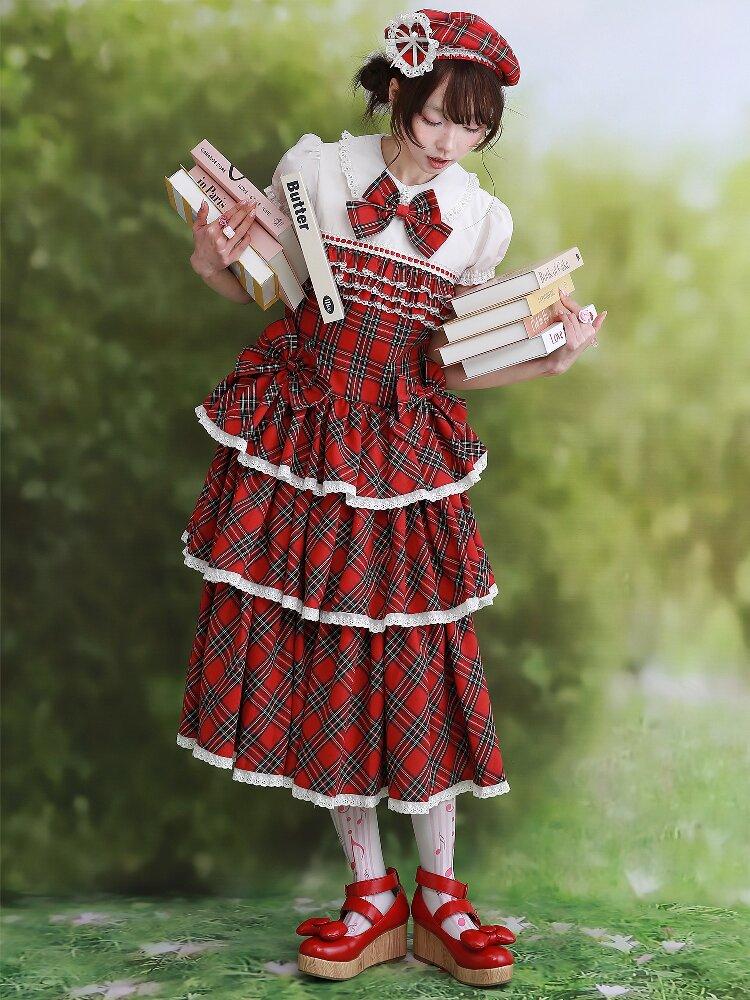 Red Retro Lolita Cake Dress【s0000016562】