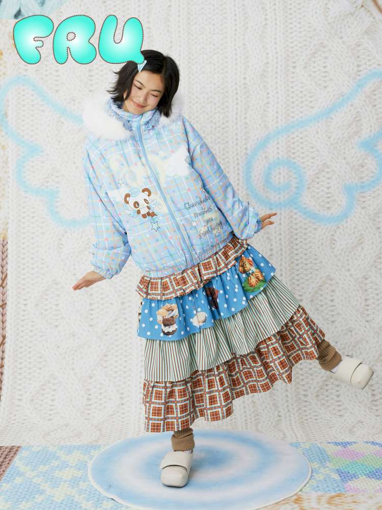 Chocolate Cake Print Versatile Skirt【s0000014860】