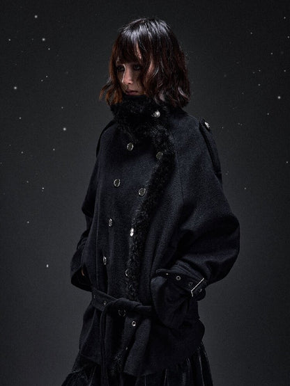 Dark Palace Wool Patchwork Coat【s0000019299】