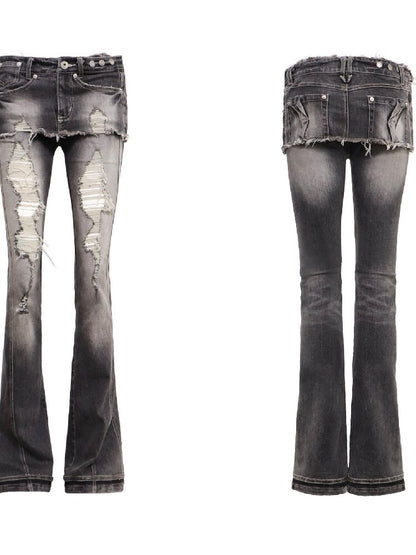 Stretch Hole Detachable Denim Pant【s0000016057】