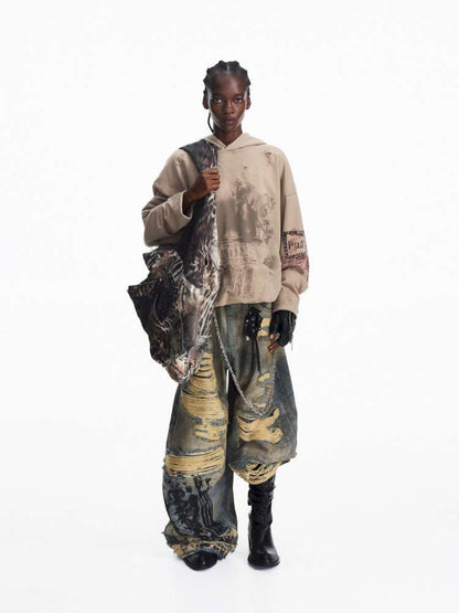 Wild Destruction Denim Wide Pants【s0000015179】