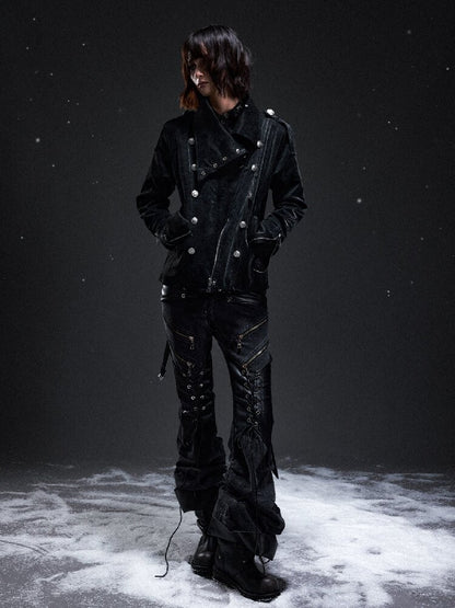 Dark Court Suede Slim Jacket【s0000019296】