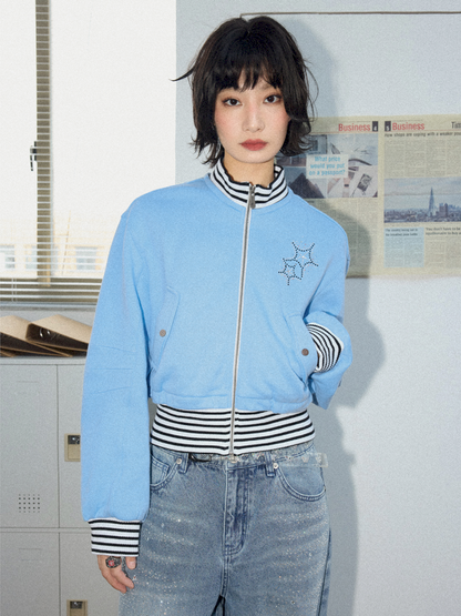 Starfish Hot Rhinestone Sweatshirt Jacket【s0000012278】