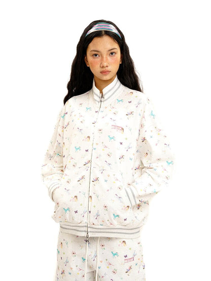 Hand-Painted Printed Cardigan【s0000016104】
