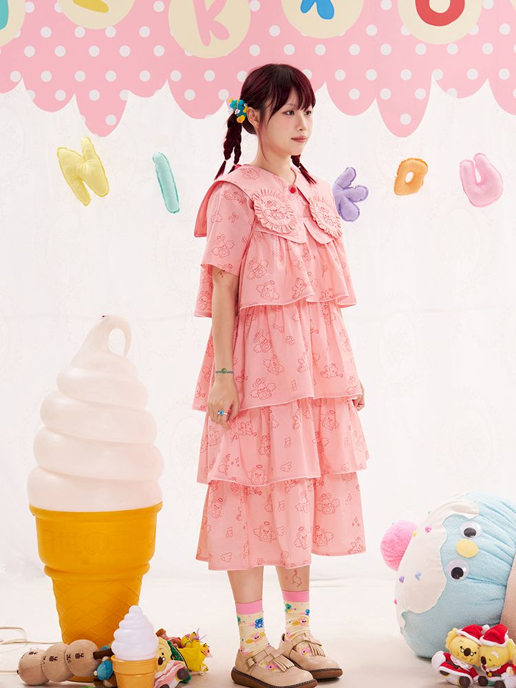 Animal Angel Pink Cake Halter Dress【s0000013192】