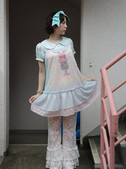 Patchwork Rhinestone Mesh Dress【s0000017759】