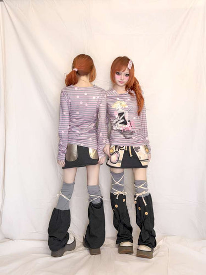 Button Strap Splicing Leg Cover【s0000015398】