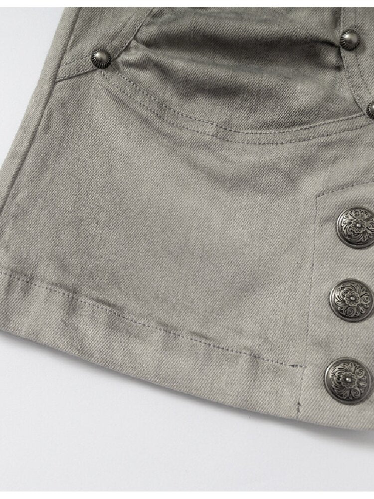 Distressed Lace Print Cropped Pants【s0000017860】