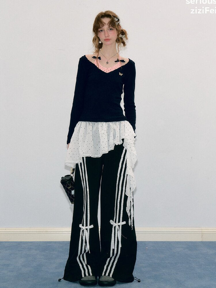 Polka Dot Design Layered One Piece【s0000017872】