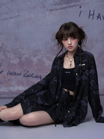 Printed Street Festival Shirt【s0000015761】