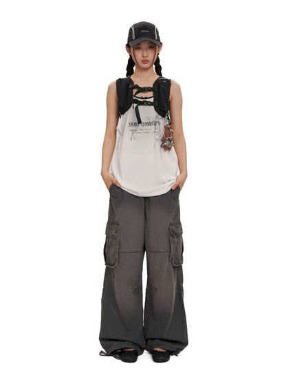 Loose work style sleeveless undershirt tops【s0000012502】
