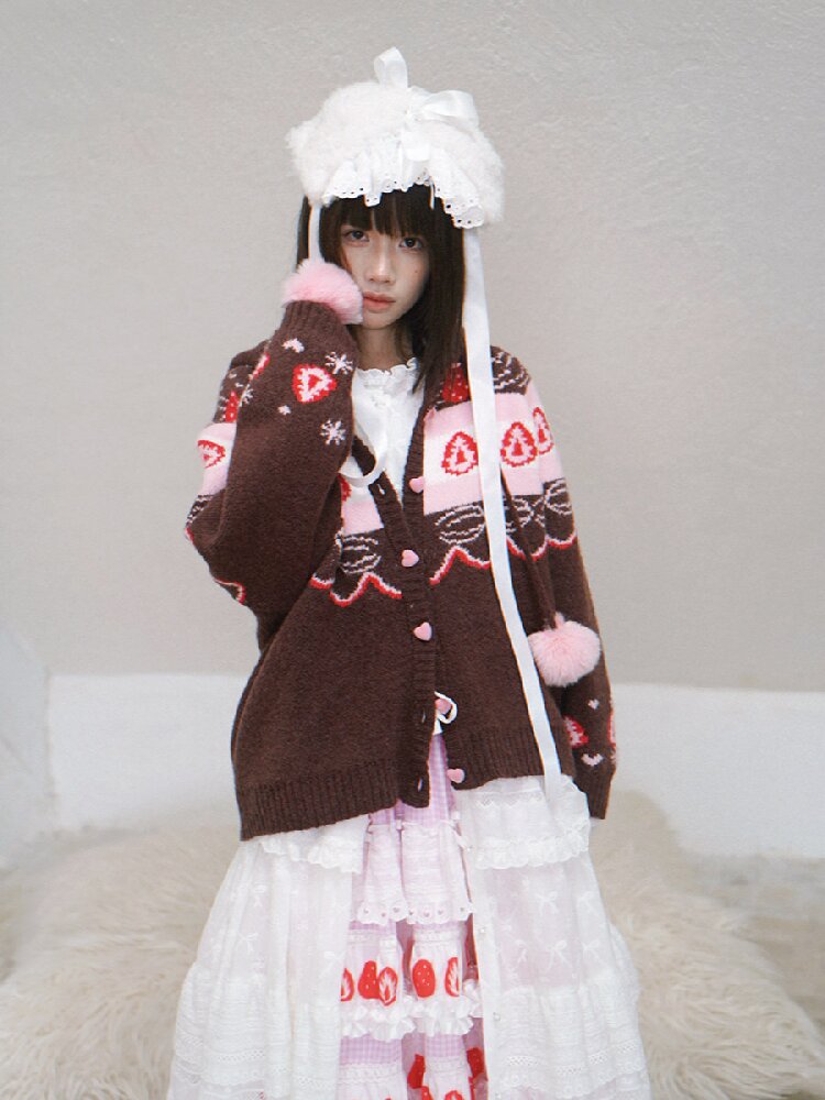 Fair Isle Cake Knit Cardigan【s0000018538】