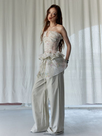 Floral Peplum Tank Sleeveless Top【s0000013222】