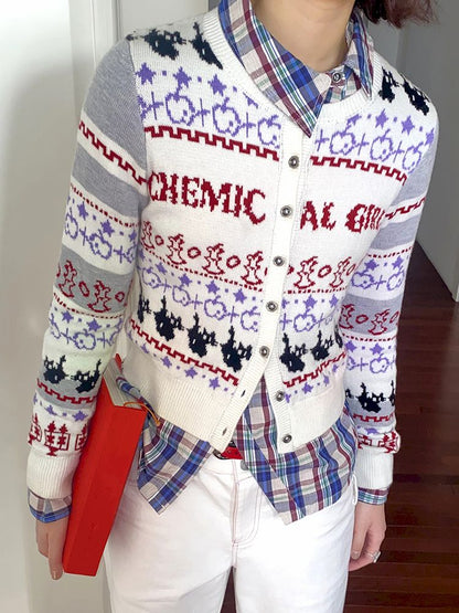 Apple Fair Isle Knit Cardigan【s0000011644】