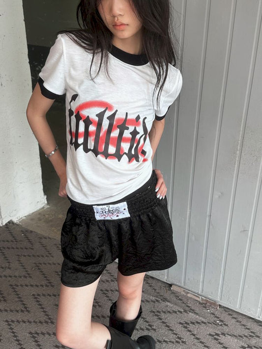 Niche inspired printed basic crew neck t-shirt【s0000008496】