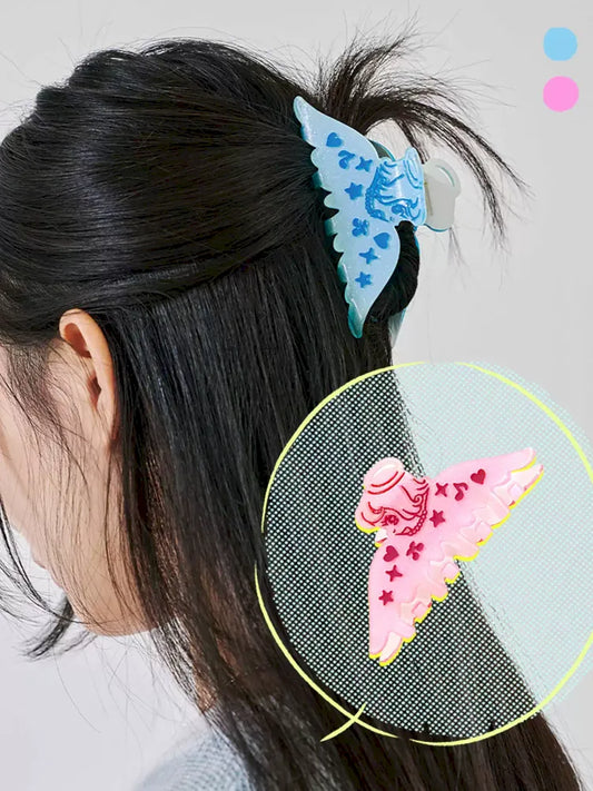 Angel Acrylic Glitter Hair Catch【s0000012362】