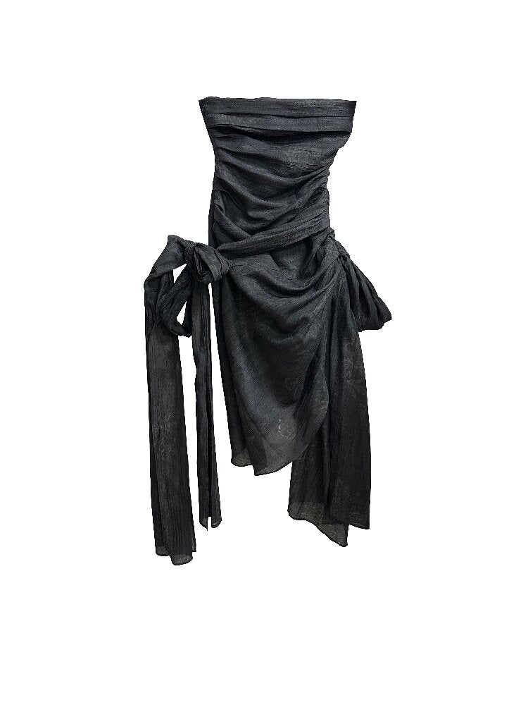 Romantic Lace-Up Bow Bandeau Top【s0000016866】