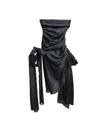 Romantic Lace-Up Bow Bandeau Top【s0000016866】