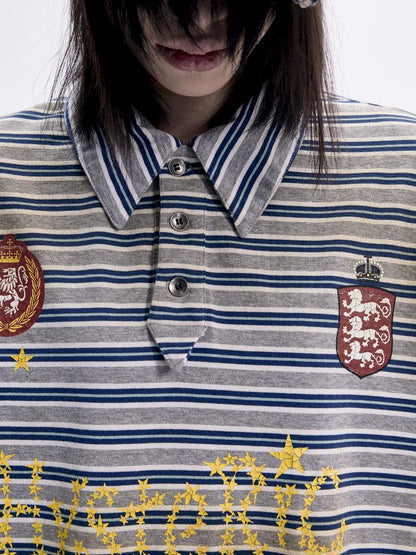Resin Button POLO Collar T-shirt【s0000012096】