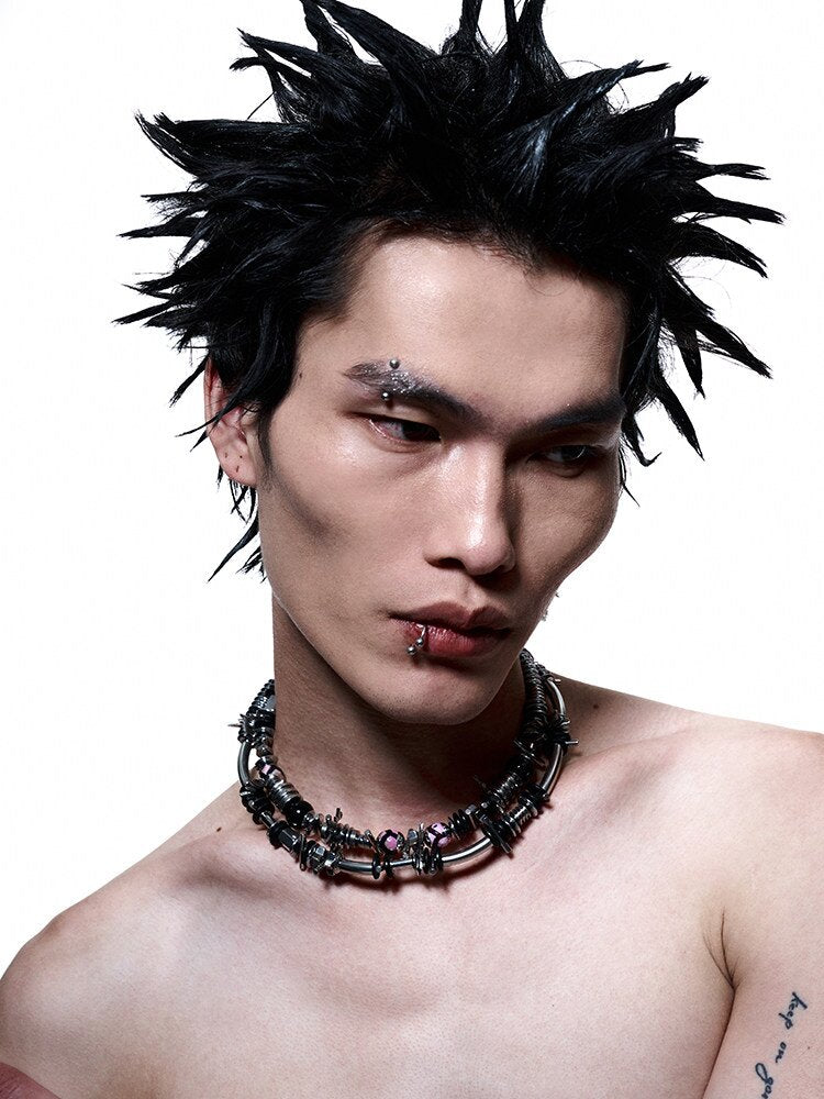 Nothingness Annihilation Metal Punk Necklace【s0000018860】