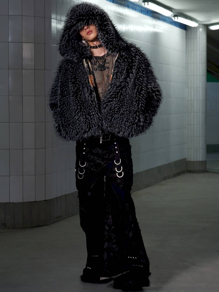 Cat Print Reversible Fleece Jacket【s0000014414】