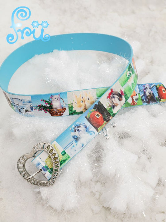 Puppy Printed Y2k Heart Belt [S0000010728]