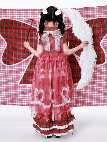 Retro Mesh Hooded Dress【s0000012194】