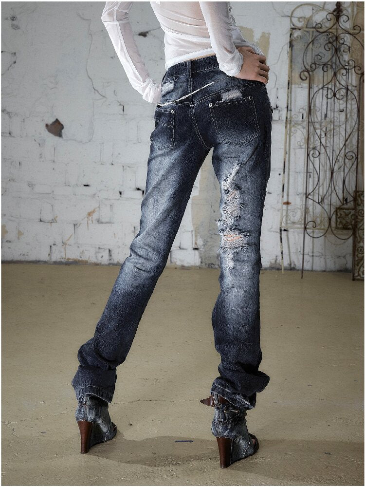 Hot Drill Heavy Wash Denim Pants【s0000016977】