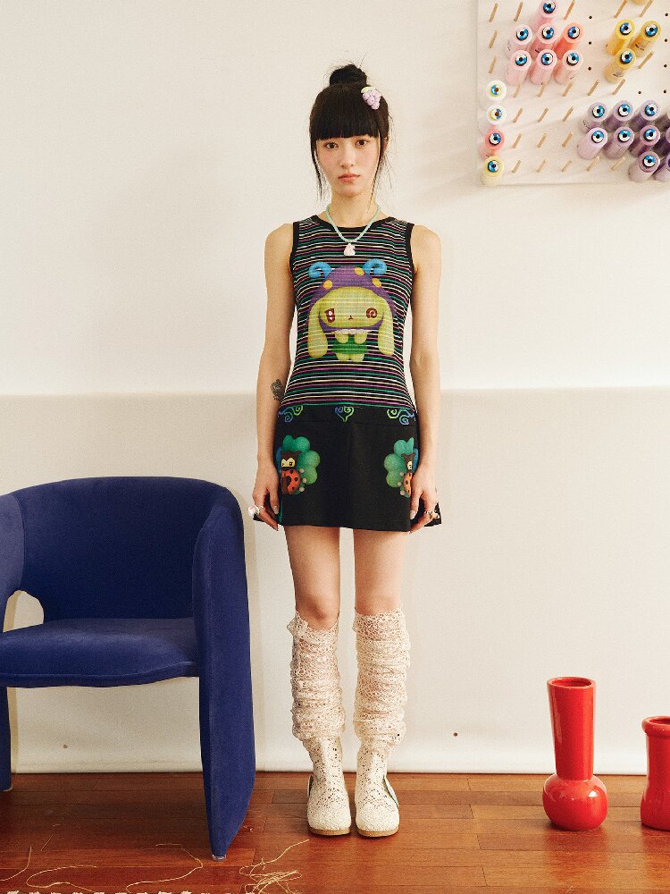 Ladybug Party Striped Forest Dress【s0000018700】