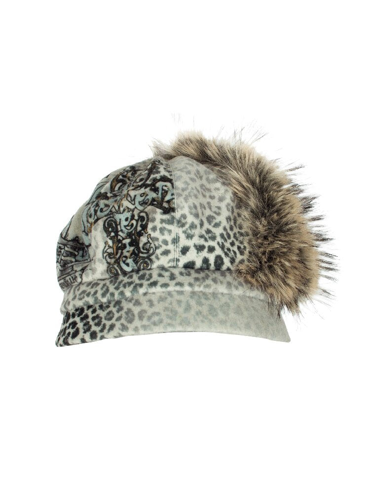 Snow Leopard Vintage Patchwork Hat【s0000018071】