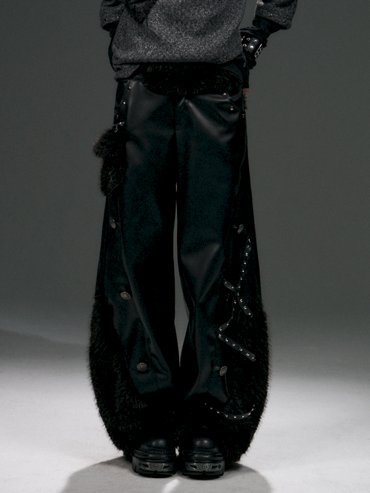 Fur Stitched Wide Scimitar Pants【s0000015020】