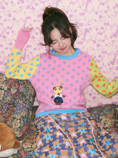 Knitted Animal Pendant Necklace【s0000015374】