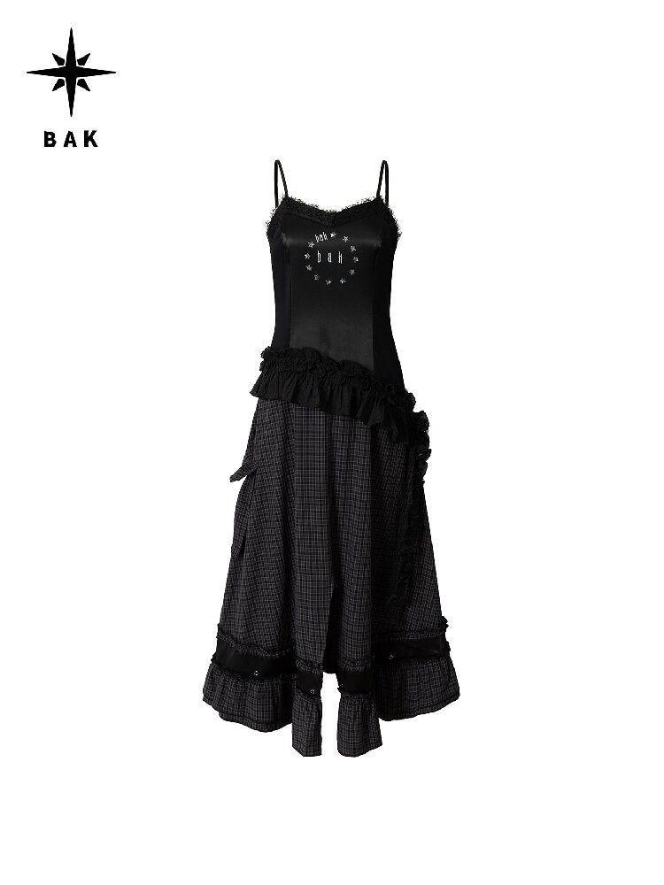 Plaid Patchwork Star Print Dress【s0000016686】