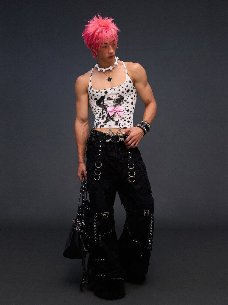Dalmata Print Camisole Bow Tag【s0000017292】