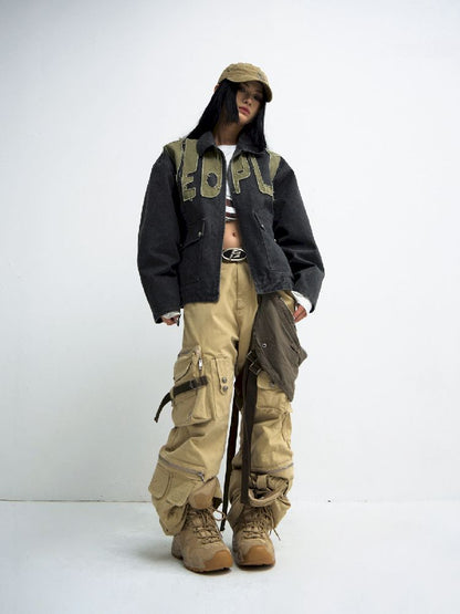 MULTI POCKETS STRAIGHT WORK PANTS [S0000010448]